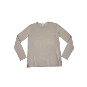 Max Mara Silk Cashmere Crewneck Sweater Beige Taupe Womens Size M